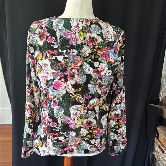 Colorful Floral Open-Front Jacket - Picture 5 of 8